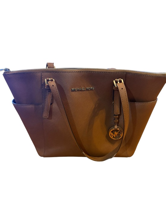 Michael Kors Handbags - Michael Kors Brown Saffiano Leather Tote Bag